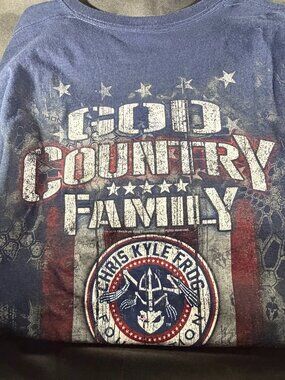 Chris Kyle Frog Foundation t shirt mens xl God Country Family Navy Tee 2015
